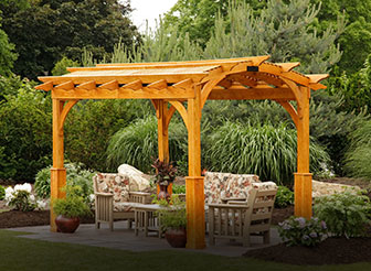 Wood Pergola Installation in Ventura