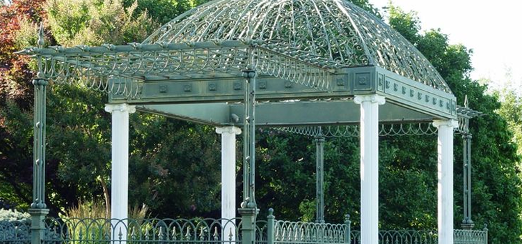 Black Iron Pergola Installation in Ventura, CA