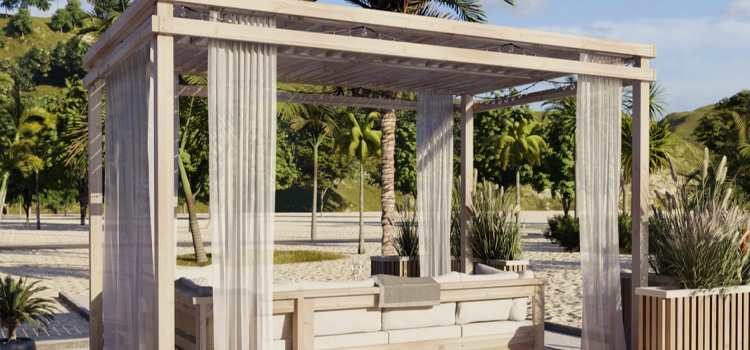 Cedar Wood Pergola Installation in Ventura, CA